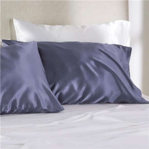 NEW in Box - Satin Pillowcase for Hair and Skin Queen Silk, 2 Pack 20x-30" - Picture 5 of 7